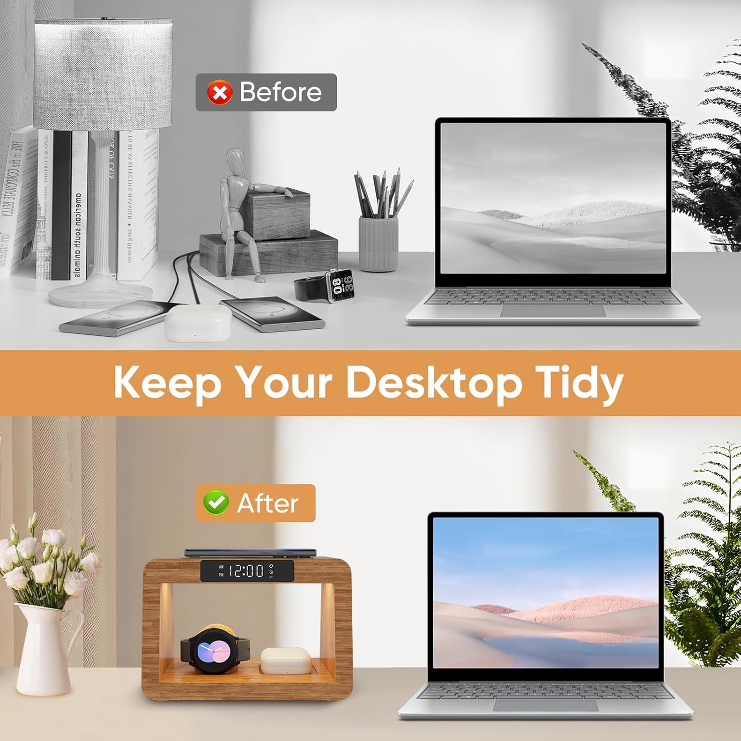 Wireless Charger Station for Samsung, Fast Charging Station with LED Light for Samsunglandroid Phone. Wireless Phone Charger Station Only for Samsung Watch