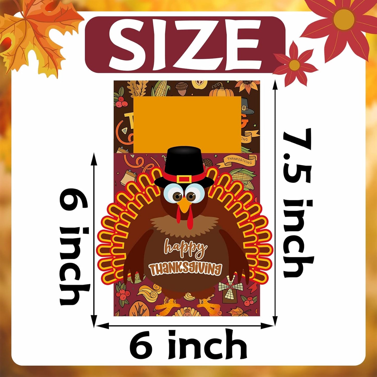 Thanksgiving Cutlery Holder 24 PCS Thanksgiving Table Decor Set Thanksgiving Decorations Indoor Thanksgiving Turkey Utensil Holder for Thanksgiving Party Autumn Family Harvest Party Table Supplies