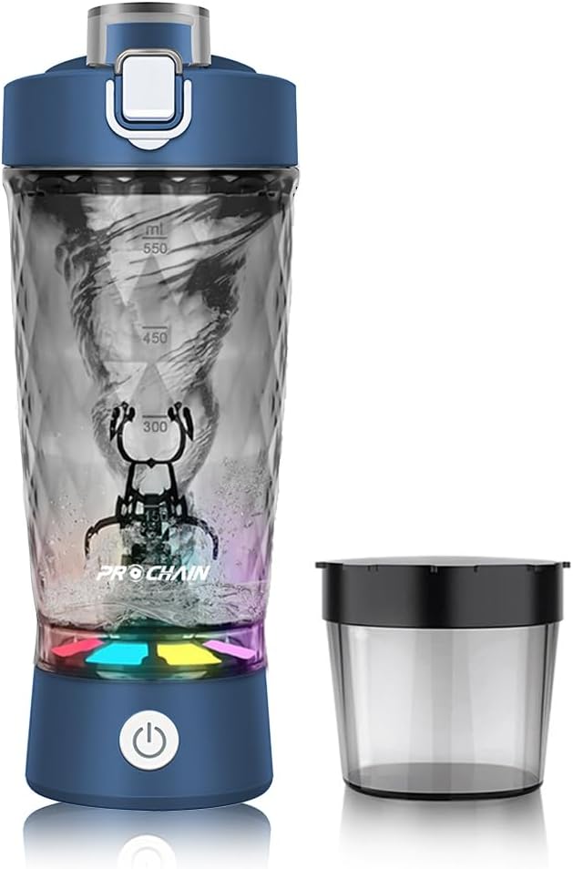Electric Protein Shaker Bottle, USB Rechargeable Mixing Cup, Water Drink Mixer Portable Bottles for Gym Sport, Bpa-Free Tritan, 22Oz