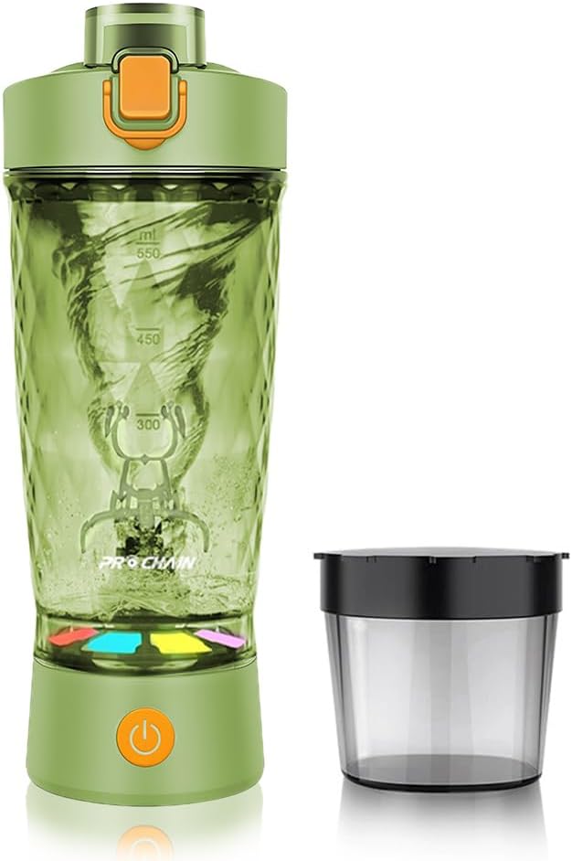 Electric Protein Shaker Bottle, USB Rechargeable Mixing Cup, Water Drink Mixer Portable Bottles for Gym Sport, Bpa-Free Tritan, 22Oz