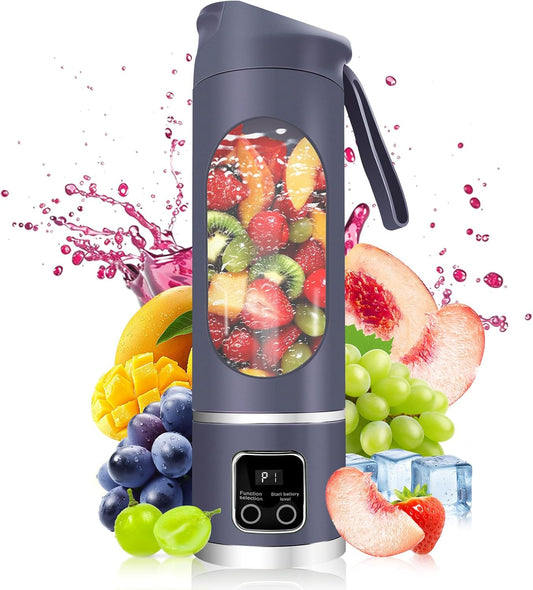 Portable Blender Personal Electric USB,500ML Portable Juicer Shakes and Smoothies Blender,Small Blenders,Mixing,Compact、Convenient and Versatile (Purple)