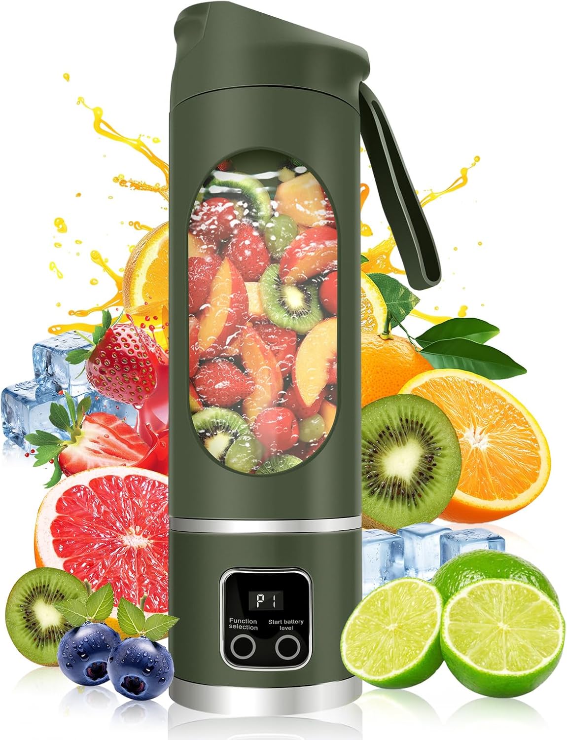 Portable Blender Personal Electric USB,500ML Portable Juicer Shakes and Smoothies Blender,Small Blenders,Mixing,Compact、Convenient and Versatile (Purple)