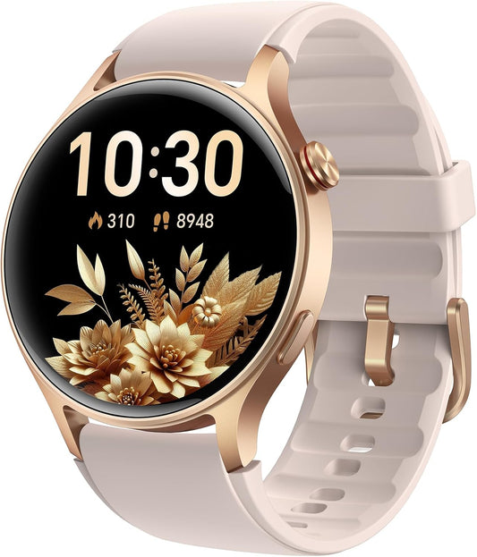 Stylish Smart Watch for Women - 1.32'' AMOLED Display, Heart Rate/Sleep/Spo2 Monitor, Waterproof Fitness Tracker with 110+ Sport Modes, Compatible with iPhone/Samsung/Android