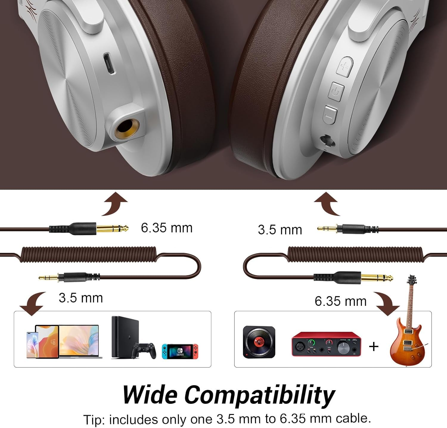 A70 Bluetooth over Ear Headphones, Wireless Headphones W/ 72H Playtime-Silver