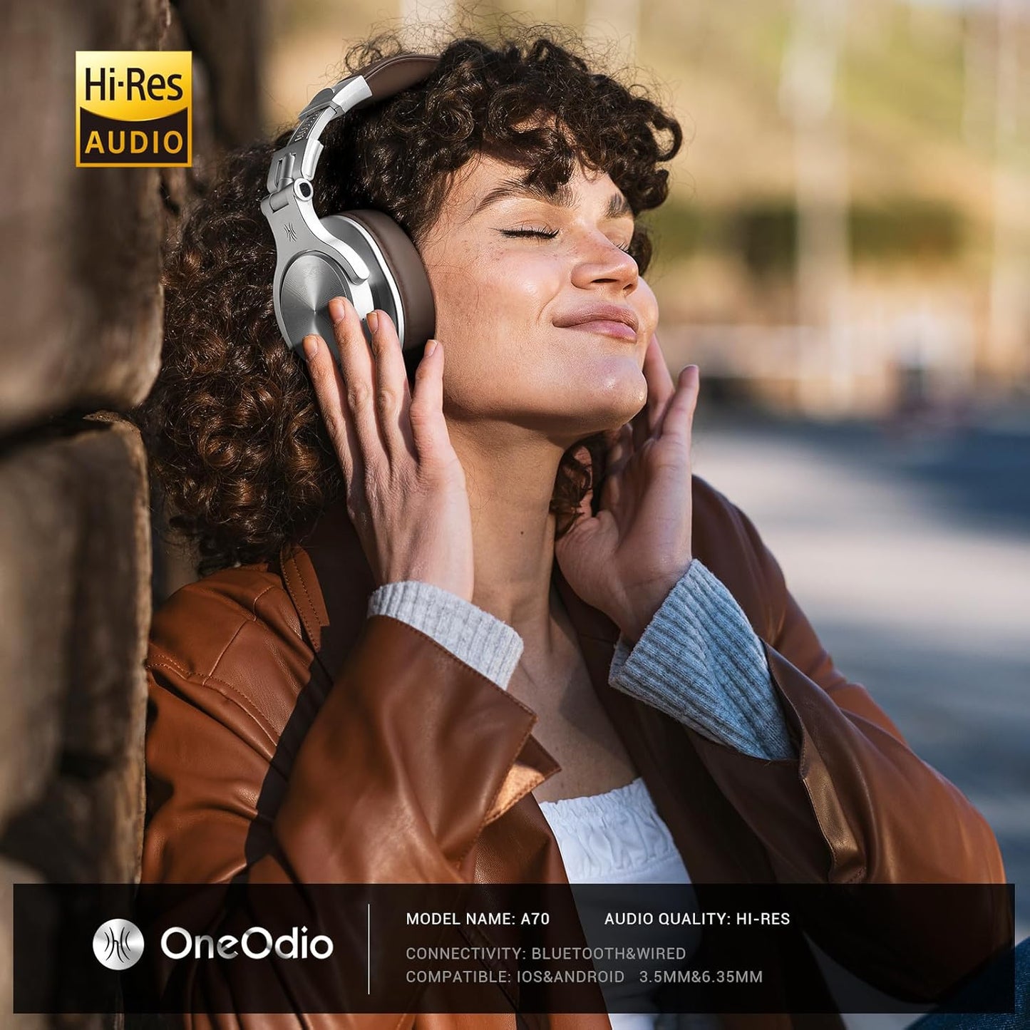 A70 Bluetooth over Ear Headphones, Wireless Headphones W/ 72H Playtime-Silver