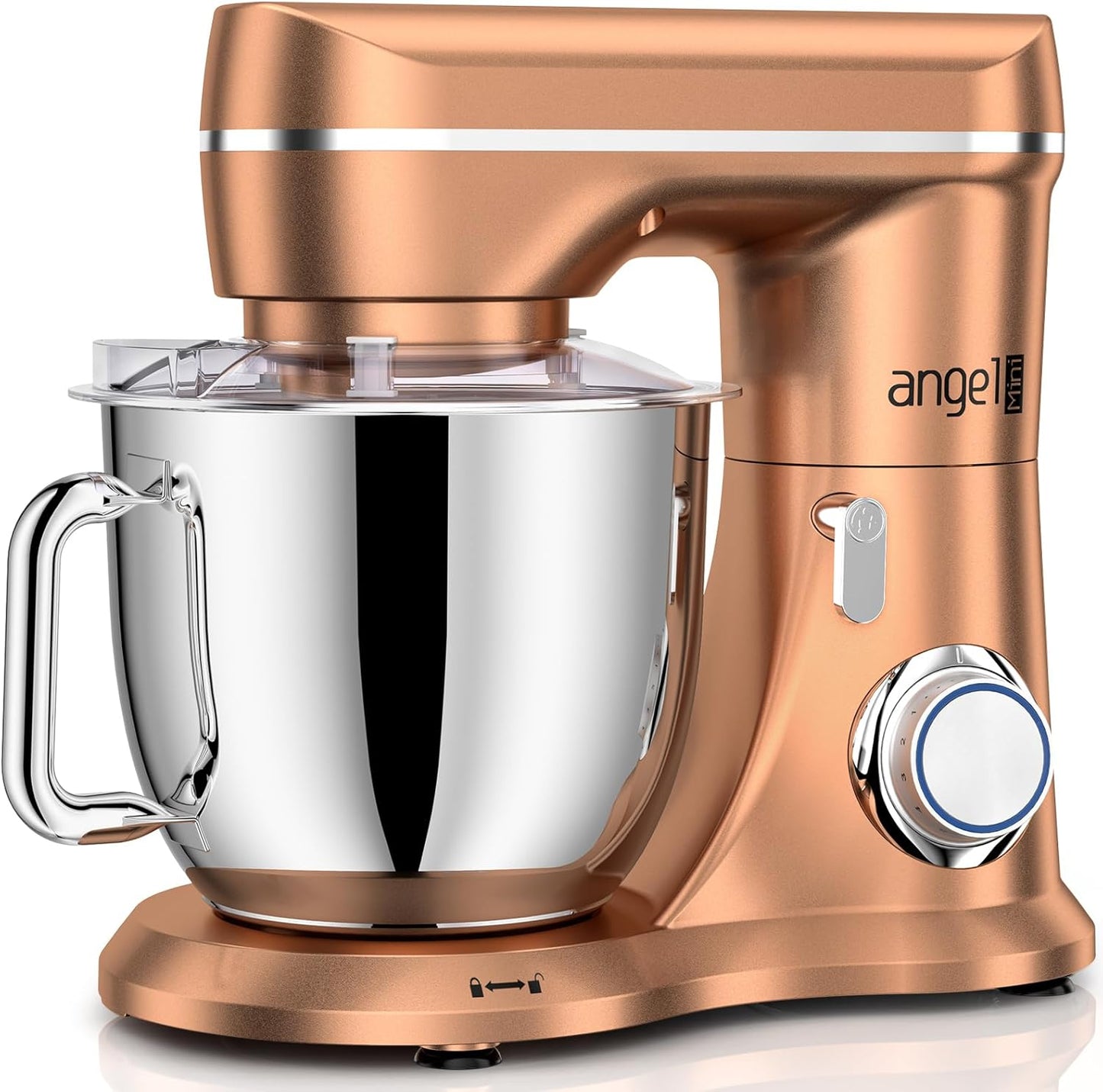 Stand Mixer,10-Speed 5QT Kitchen Electric Mixer,Tilt-Head Food Mixer with Dough Hook, Wire Whisk, Flat Beater, Stainless Steel Bowl (Champagne)