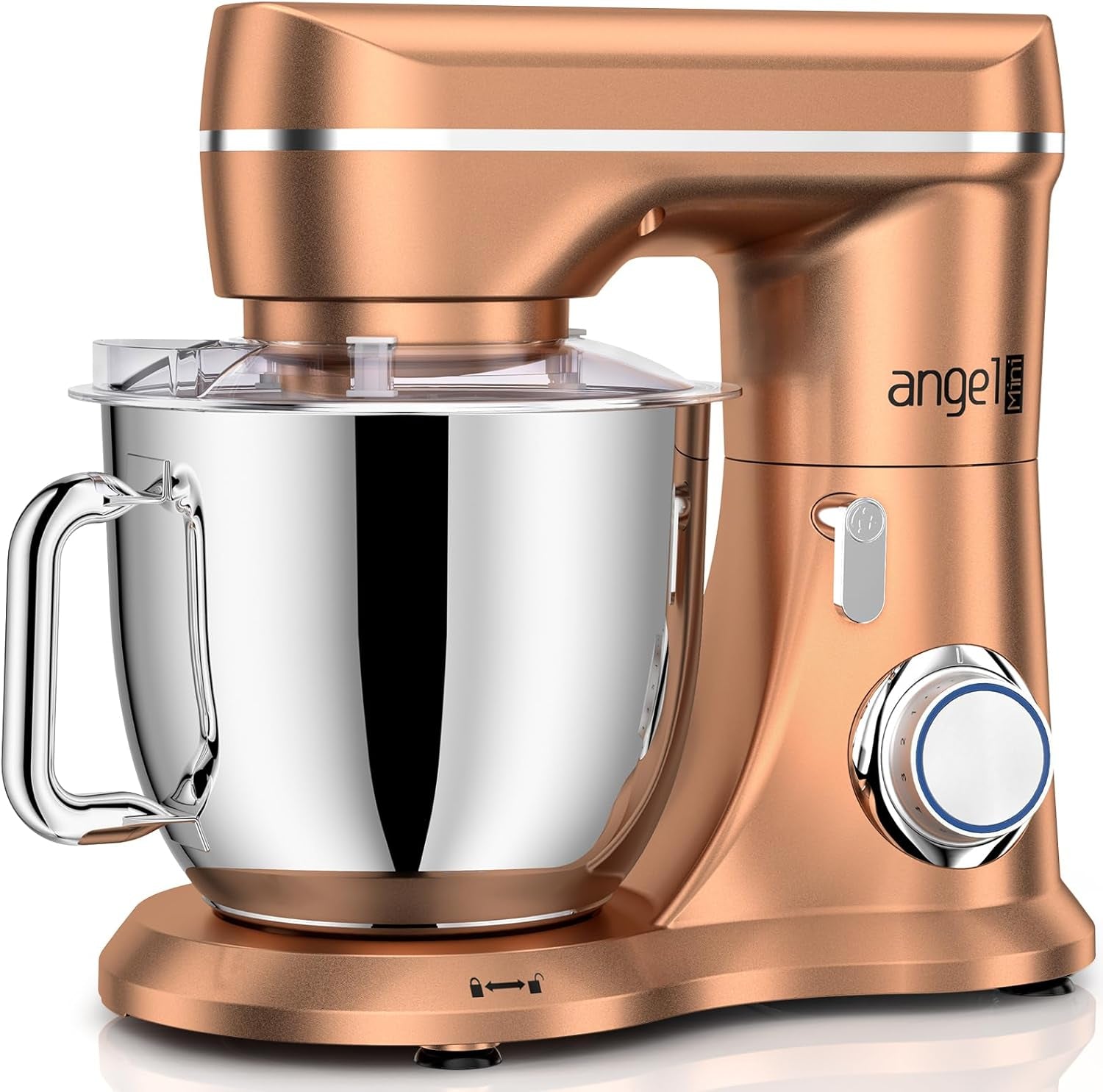 Stand Mixer,10-Speed 5QT Kitchen Electric Mixer,Tilt-Head Food Mixer with Dough Hook, Wire Whisk, Flat Beater, Stainless Steel Bowl (Champagne)