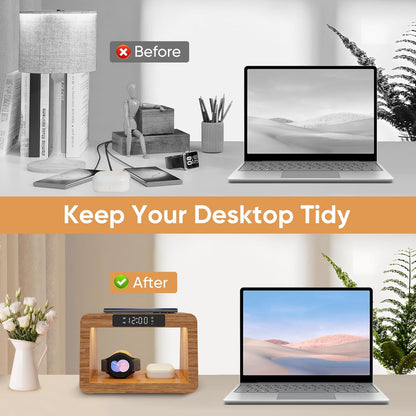 Wireless Charger Station for Samsung, Fast Charging Station with LED Light for Samsunglandroid Phone. Wireless Phone Charger Station Only for Samsung Watch