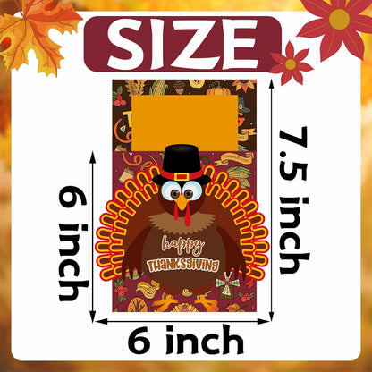 Thanksgiving Cutlery Holder 24 PCS Thanksgiving Table Decor Set Thanksgiving Decorations Indoor Thanksgiving Turkey Utensil Holder for Thanksgiving Party Autumn Family Harvest Party Table Supplies