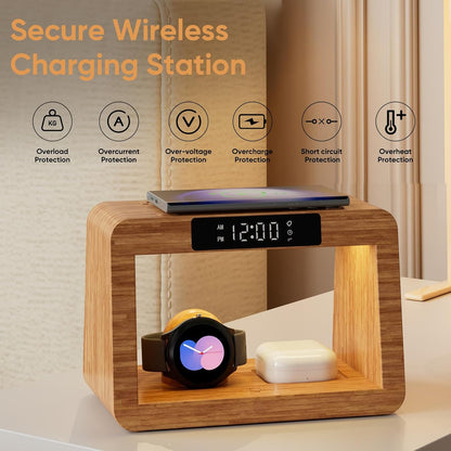 Wireless Charger Station for Samsung, Fast Charging Station with LED Light for Samsunglandroid Phone. Wireless Phone Charger Station Only for Samsung Watch