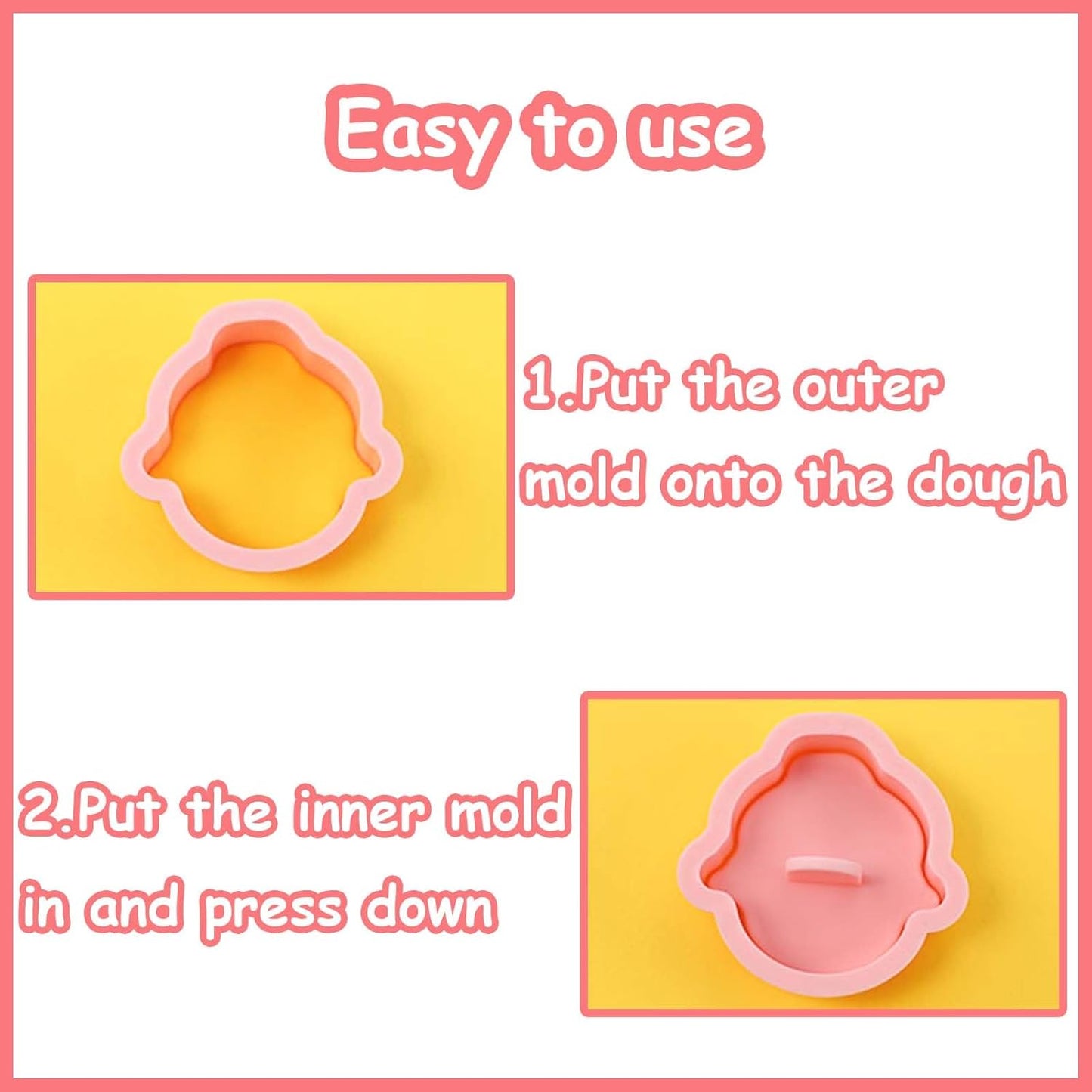 10 Piece Mini Christmas Cookie Cutters, 3D Raised Design Cookie Stamps, Mini Gingerbread, Snowflake, Snowman, Candy Baking Molds, Christmas Ornament Cookie Cutter Set(Christmas-1)